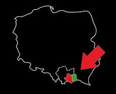 Mapa Polski - Gorlickie Sądeckie